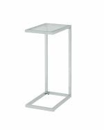 AVA DESIGNZ White And Grey Metal C Shape Table (41 x 26 CM)