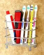 Craftbin Stainless Steel Tooth brush Holder Wall mount Stainless Steel Toothbrush Holder