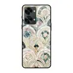 Qrioh Peacock Stone Pattern Glass case for OnePlus Nord 2T 5G
