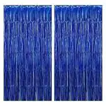 Hippity Hop Foil Blue Foil Fringe Curtain (Pack Of 4)