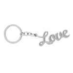 Caristo Love Valentine Romantic Couple Gift (KC-149) Silver Metal Keychain for Car Bike Boys Girls Men Women Kids Keyring