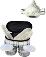 Urban Buy Aluminium Modak And 3 Pcs Lunch Box With Bag Kitchen Tool Set Pack of 2