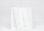 DCGPAC White Gusset Twist Handle Shopping Bags - 9.5in x 9.5in x 5.5in (Pack Of 10)