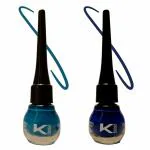 KINDED Teal Green and Royal Blue Waterproof Smudgeproof Longlasting Liquid Eye Liner, 5 ml - Pack of 2