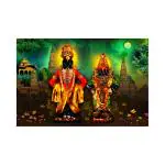 Dharvika Innovations Design 2 Vinyl Vitthal Rukmini Sparkle Coated Poster - 24 X 36 Inch