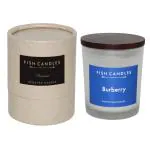 Fish Brand - Burberry Scented Premium Wax Candle in Frosted Glass (White, 50 Hours Burning)
