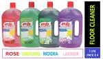 GOGO Floor cleaner 1 Ltr. Pack ( Rose, Lemon, Mogra, Lavender)
