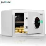 Plantex Digital Safe Locker For Home/Safety Locker Box with Biometric Fingerprint Touchscreen Display & Dual Code Access Master & User/LED Light/Emergency Key/2 Years Warranty - 23 Litre - White