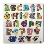 Mini Leaves Multicolor Wood 3D Wooden Alphabet Puzzles A to Z with Knob 36 months (Pack of 1)