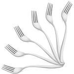 Mosaic Stainless Steel Dinner Fork Set for Noodles, Maggie, Fruits, Chaumin, Small Fork Set (Length 16.5cm, 1.8mm, Set of 6)