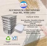 PYRAMID ALUMINIUM CONTAINER 650 ML (10 PCS/PKT) PACK OF 2