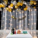 SpecialYou.in Black And Gold Balloon Decoration DIY Combo Kit For Boys (Pack of 70)