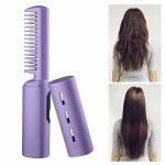 Ketzshop Rechargeable Mini Hair Straightener Brush With USB Charging And Temperature Settings, Mini Hair Straightener Comb for Women, Men