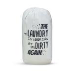 CRODOR Cotton Laundry Bag | Dirty Clothes Organizer | Clothes Storage Travel Essentials| Laundry Liner College Essentials Laundry Hamper or Basket | Portable | Machine Washable (Pack of 1, Off White)