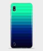 BHAI COVER Samsung Galaxy A10 Blue and Green Polycarbonate Funky Palette Stylish Designer 3D Printed Mobile Phone Back Cover