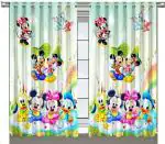 BuckShop Multicolor Cartoon Polyester Window Curtain (121.92 x 152.4 cm)