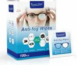 Homezy 100 Wipes Anti Fog Wipes | Fog-Free Lens Cleaning and Defogging Wipes | Ideal for Spectacles, Eyeglasses, Sunglasses, Camera Lenses, Motorcycle Visors, Car Mirrors, Windshields, Swim Goggles