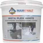 MAKPHALT Insta Flex White Elastomeric Roof Waterproofing Coating in Liquid-1KG Adhesive (1000 g)