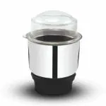 Kimatsu Stainless Steel Chutney Jar for Mixer Grinder, 400 mL, Small, Universal Compatibility (Silver)