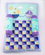 BLOOMING BUDS Cotton Baby Gadda Set, Blue (0 to 9 months) L 60 x B 55 cm