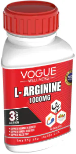 VOGUE Pharmaceuticals Pvt. Ltd. Vogue wellness L-Arginine Tablets For Strength Stamina Performance And Muscle Growth Tablets 60 Pcs