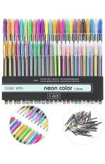 SAMVARDHAN 48 Pieces Gel Pens Set Color Gel Pens,Glitter, Metallic, Neon Pens Set Good Gift For Coloring Kids 48 Shades