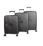 Vip Hard Body Set of 3 Luggage - Quad 8 Wheels Polypropylene Luggage Set of 3 Trolley Bags