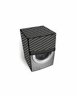 The Furnishing Tree Washing Machine Cover Check Grey Compatible for Bosch 7 Kg Fully-Automatic Front Loading WAK20160IN