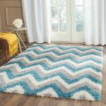 Shag Weaving Carpet Multicolor Polyester Carpet (7 X7 ft, Square)