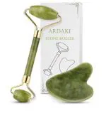 ARDAKI Face Roller Facial Massager Jade Roller & Gua Sha, 100% Natural Stone for Face Neck Healing Skin Wrinkles & Serum Application Roller Face Massager For Women Men