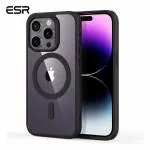 ESR Mobile Cover for iPhone 14 Pro Classic HaloLock Series with Camera Kickstand (Transparent, Black)