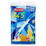 REYNOLDS 045 FINE CARBURE BALL PEN- BLUE (Set of 10) PACK OF 7