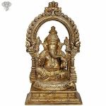 Kalakrithi Metal Bronze Ganesh Statue 21.59 X 11.43 cm
