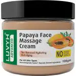 Luvyh Papaya Hydrating Face Massage Cream (100g) for Skin Brightening, Moisturizing, Moisturization For Radiant Glowing Skin, Helps Reduce Wrinkles ,All Skin Types No Parabens, No Mineral Oil, No Sulphate, No Silicone