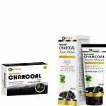 Aryusa Charcoal face wash & Charcoal Soap with Aloe vera, Turmeric, Neem & Tulsi, For Deep pour Cleansing & Detoxifies Skin, Soothes Irritation, Acne and Pimples for All Skin types By Aryusa Herbal ( soap pack of 1 )