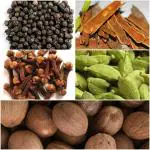 Kotaliya Black Pepper(Kali Mirch) (100Gm) Clove(Long) (50Gm) Green Cardamom (Elaichi) (50Gm) Dal Chini (Cinnamon) (100Gm) Jaiphal (Nutmeg) (50Gm) (350 G)