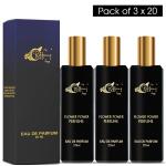 Inlazer, black ,FLOWER POWER, 60ml,woman parfume,pk 3