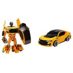 Kiditos Die Cast Transforming Bee Converting Action Figure Robot to Car, 4-inch Figure