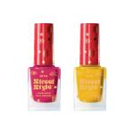 STREET STYLE Long WearNail Enamel 12 ML Each Pack Magenta Brown & Pop Art Magenta Brown & Pop Art (Pack of 2)