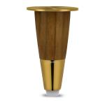 Plantex Stainless Steel and Wood 4 inch Sofa Leg/Bed Furniture Leg Pair for Home Furnitures (DTS 55 PVD Gold) 6 Pcs