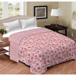 REBORN Pure Cotton Material |Super Soft Reversible Lightweight Blanket (Pattern 9, Double Bed (220X240))