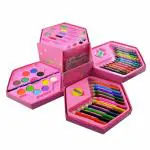 Preili's Colors Box Color Pencil,Crayons, Water Color, Sketch Pens Set of 46 Pieces