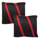 Able Classic Cross Comphy Pillow Square Cushion Black & Red for AUD -A7 Set of 2 Pcs