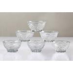 Aone Glass and Crockery Store glass bowl set of 6 traditional design 120ml Glass Candy Bowl (Clear, Pack of 6)