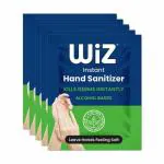 WiZ Alcohol Based Hand Sanitizer Gel with Added Moisturizers & Aloe Vera for Effective in Killing Germs Instantly - 2ml Sachet, Pack of 500