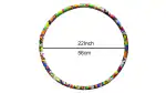 DealBindaas Hula Hoop Foam (5 Inter-Lockable Pieces) for Adult Kids Exercise Fitness Ring Multi Colour 56 Cms Diameters
