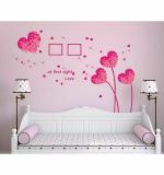 WOLPEP Multicolor Vinyl Love Hearts Wall Sticker