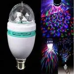Branded Bros Led Decorative Disco Lamp 360 Degree Led Crystal Rotating Bulb Magic Led Light, Rotating Bulb Light Lamp For Party, Home, Diwali, Festival Decoration Set Of 1 Bulb (3 Watts), b22