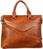 Scharf Genuine Leather Tan Shoulder Carrycase Bag for
