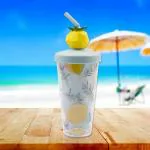 Kookee Acrylic Sipper, Cup, Tumbler Frosted with Straw and Lid for Water, Juice, Milk and other Bevrages - 500ml (5863)